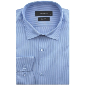 Koszula Męska Elegancka Niebieska w Paski Slim Fit Viadi Polo L186