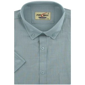 Koszula Męska Lniana Casual Gładka Zielona Regular Formax R284