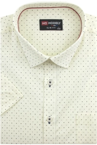 Koszula Męska Elegancka Żółta we Wzorki Duże Rozmiary Modely R395