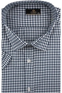 Koszula Męska Casual Granatowa w Kratkę Duże Rozmiary Classo R454