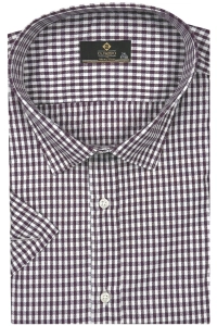 Koszula Męska Casual Bordowa w Kratkę Duże Rozmiary Classo R455