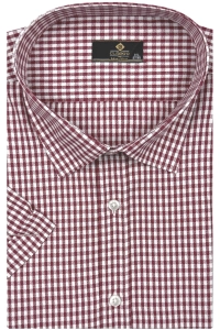 Koszula Męska Casual Czerwona w Kratkę Duże Rozmiary Classo R456