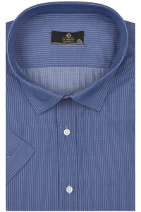 Koszula Męska Elegancka Granatowa w Paski Duże Rozmiary Classo R461