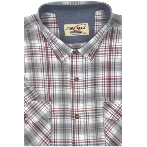 Koszula Męska Casual Szara w Kratę Regular Formax R467