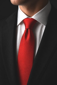 Krawat Męski Elegancki Modny Klasyczny szeroki gładki czerwony makowy G319