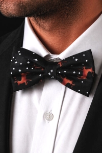 Mucha Męska Elegancka na Święta czarna z motywem Świątecznym M424