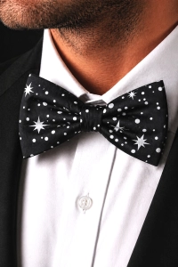Mucha Męska Elegancka na Święta czarna z motywem Świątecznym M423