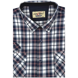 Koszula Męska Casual Granatowa w Kratę Regular Formax R477
