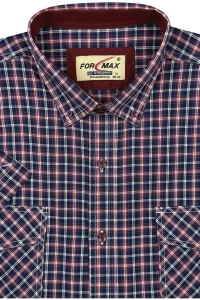 Koszula Męska Casual Granatowa w Kratę Regular Formax R481