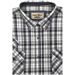 Koszula Męska Casual Beżowa w Kratę Regular Formax R485