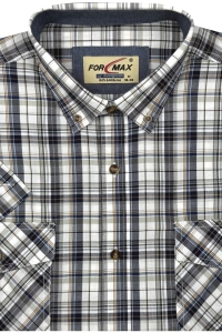 Koszula Męska Casual Beżowa w Kratę Regular Formax R485