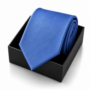 Krawat Męski Elegancki Modny Śledź wąski gładki niebieski błękitny G294