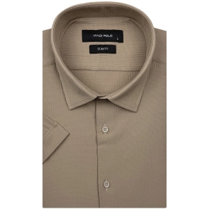 Koszula Męska Casual Bez Prasowania Karnelowa Slim Fit Viadi Polo R543