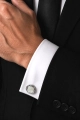 Spinki do Mankietów Koszuli Męskie Eleganckie Srebrne w Pudełku