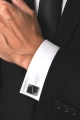 Spinki do Mankietów Koszuli Męskie Eleganckie Srebrne w Pudełku