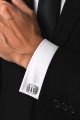 Spinki do Mankietów Koszuli Męskie Eleganckie Srebrne w Pudełku