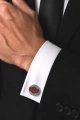 Spinki do Mankietów Koszuli Męskie Eleganckie Srebrne w Pudełku