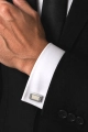 Spinki do Mankietów Koszuli Męskie Eleganckie Srebrne w Pudełku
