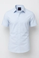 Koszula Męska Elegancka Gładka Błękitna Slim Fit Laviino