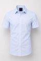 Koszula Męska Elegancka Gładka Błękitna Slim Fit Laviino