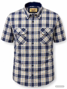 Koszula Męska Casual Granatowa w Kratę Regular Formax R470