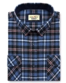 Koszula Męska Flanelowa Casual granatowa w kratę REGULAR Formax