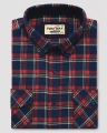 Koszula Męska Flanelowa Casual granatowa w kratę REGULAR Formax