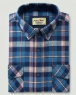 Koszula Męska Flanelowa Casual Turkusowa w Kratę REGULAR Formax