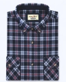 Koszula Męska Flanelowa Casual Granatowa w Kratę REGULAR Formax