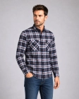 Koszula Męska Flanelowa Casual Granatowa w Kratę REGULAR Formax