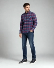 Koszula Męska Flanelowa Casual Bordowa w Kratę REGULAR Formax