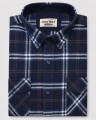 Koszula Męska Flanelowa Casual Granatowa w Kratę REGULAR Formax