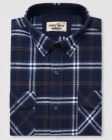 Koszula Męska Flanelowa Casual Granatowa w Kratę REGULAR Formax