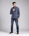 Koszula Męska Flanelowa Casual Granatowa w Kratę REGULAR Formax