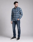 Koszula Męska Casual Turkusowa w Kratę Regular Formax