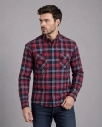Koszula Męska Casual Czerwona w Kratę Regular Formax