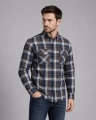 Koszula Męska Casual Brązowa w Kratę Regular Formax