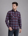 Koszula Męska Casual Czerwona w Kratę Regular Formax