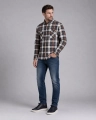 Koszula Męska Casual Zielona w Kratę Regular Formax