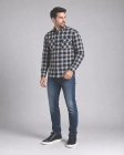 Koszula Męska Casual Granatowa w Kratę Regular Formax