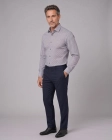 Koszula Męska Elegancka Biała we Wzorki Slim Fit Viadi Polo