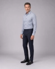 Koszula Męska Elegancka Błękitna we Wzorki Slim Fit Viadi Polo