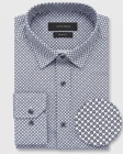 Koszula Męska Elegancka Biała we Wzorki Slim Fit Viadi Polo