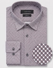 Koszula Męska Elegancka Biała we Wzorki Slim Fit Viadi Polo
