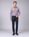 Koszula Męska Elegancka Czerwona we Wzorki Slim Fit Viadi Polo