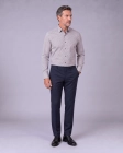 Koszula Męska Elegancka Biała we Wzorki Slim Fit Viadi Polo