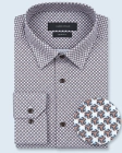 Koszula Męska Elegancka Biała we Wzorki Slim Fit Viadi Polo