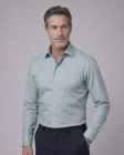 Koszula Męska Elegancka Miętowa we Wzorki Slim Fit Viadi Polo