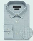 Koszula Męska Elegancka Miętowa we Wzorki Slim Fit Viadi Polo