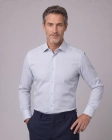 Koszula Męska Elegancka Błękitna we Wzorki Slim Fit Viadi Polo